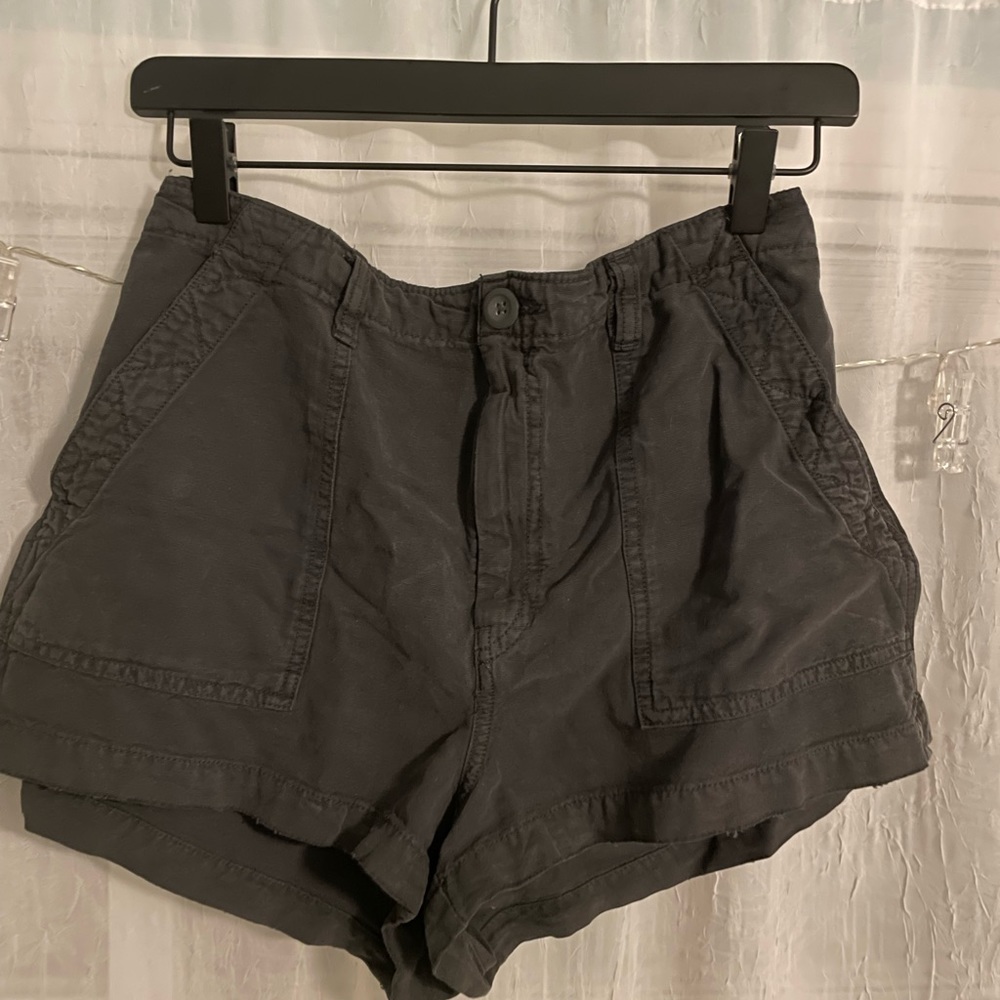 Aerie black high waist sunshine four pocket shorts size large